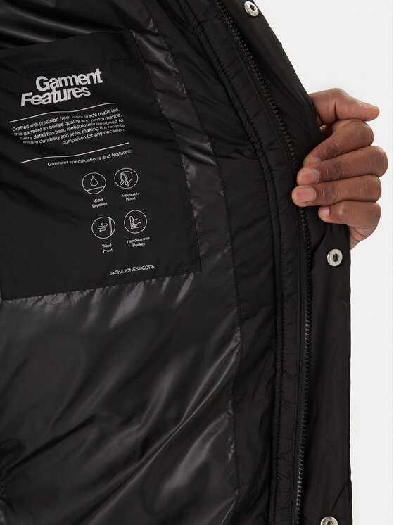 Jack & Jones Jack & Jones Μπουφάν χειμωνιάτικο Union 12283155 Μαύρο Regular Fit