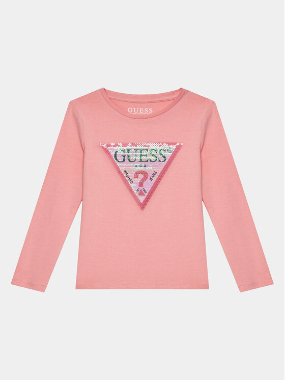 Guess Guess Bluză K4RI30 K6YW1 Roz Regular Fit