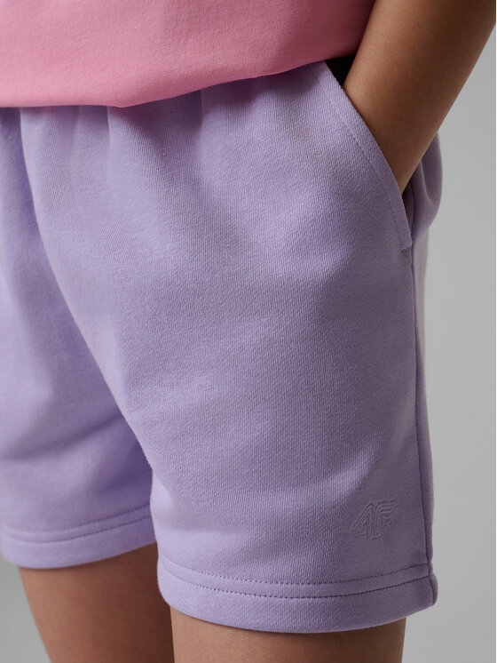 4F 4F Szorty sportowe BASIC+ Fioletowy Regular Fit
