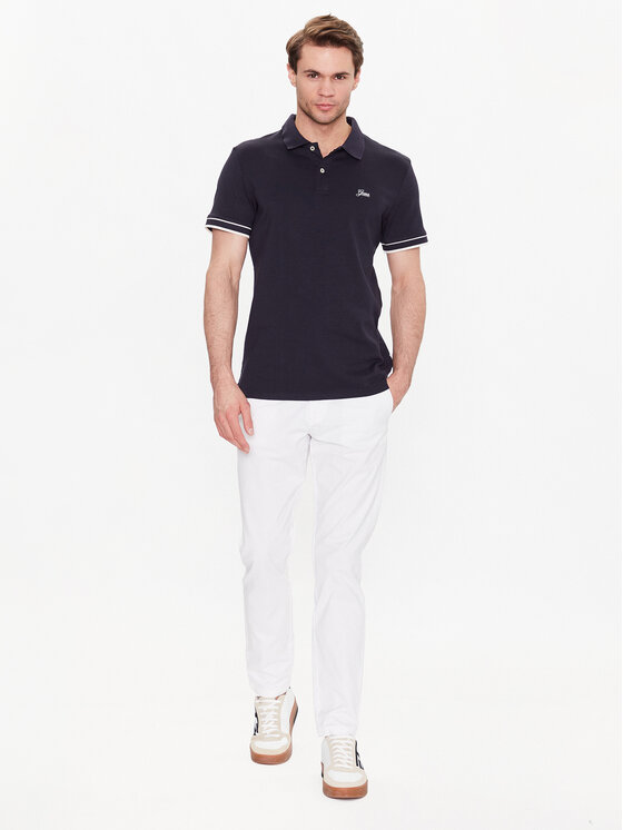 Polo Oliver M3GP66 KBL51 Blu scuro Slim Fit