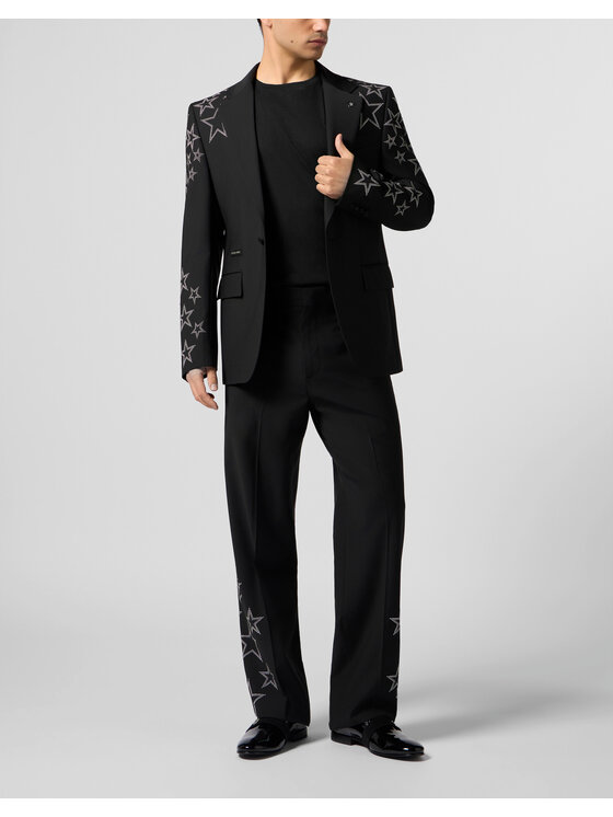 PHILIPP PLEIN PHILIPP PLEIN Marynarka 29061 Czarny Regular Fit