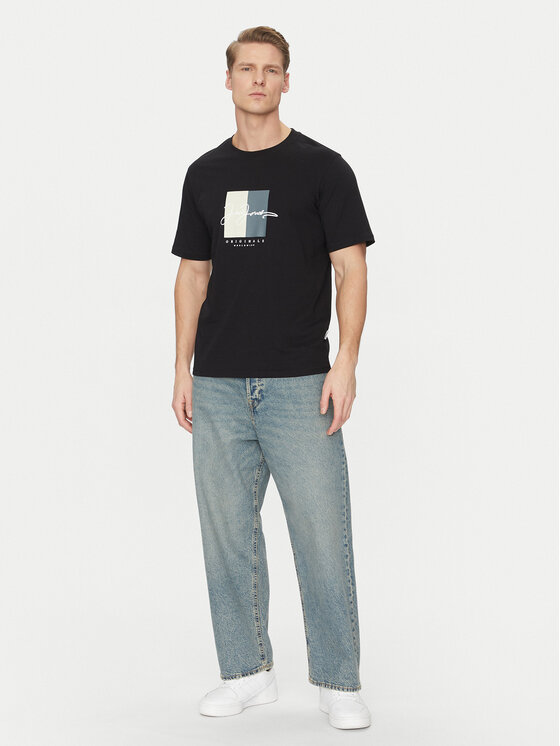 Jack&Jones Jack&Jones Marškinėliai Frederiksberg 12278266 Juoda Regular Fit