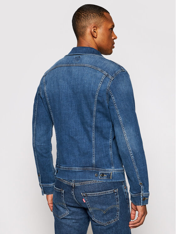 Lee Lee Giacca di jeans Rider L89RNLQN 112123891 Blu scuro Slim Fit