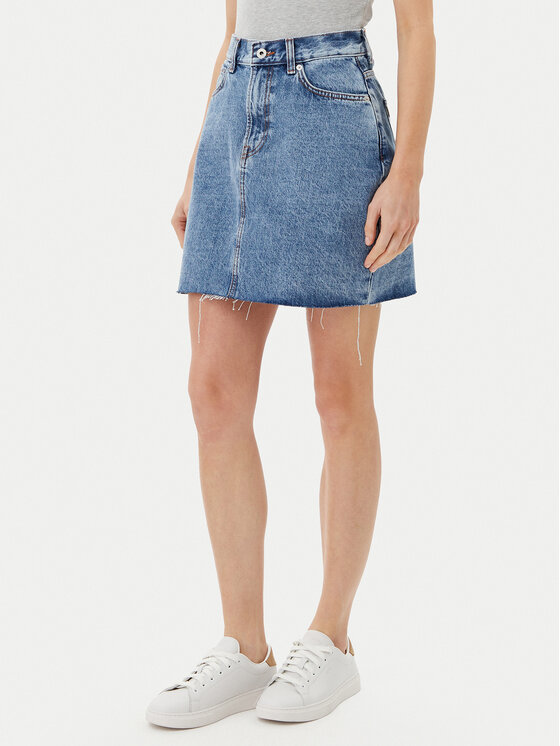 Pepe Jeans Pepe Jeans Farmer szoknya PL901124 Kék Regular Fit