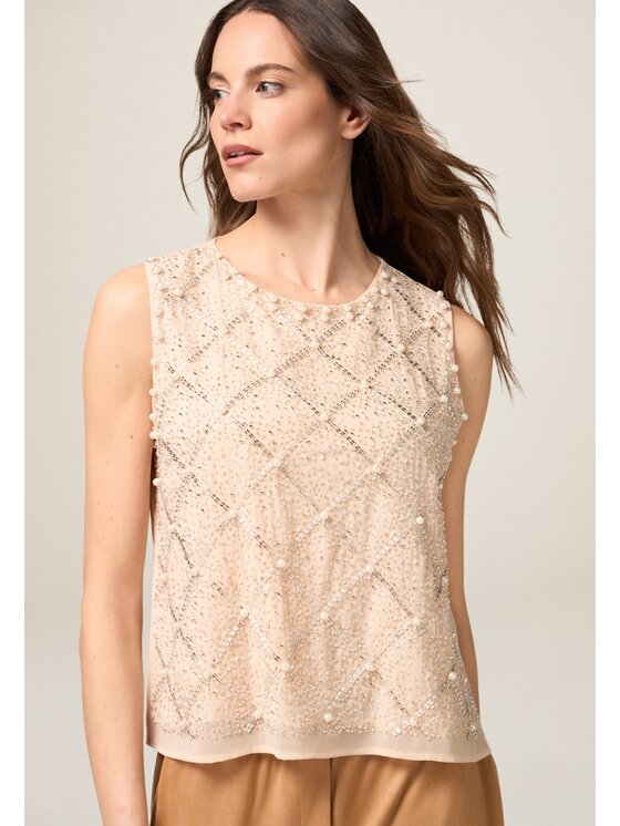 Oltre Oltre Blusa 2471J000702N002 Écru Regular Fit