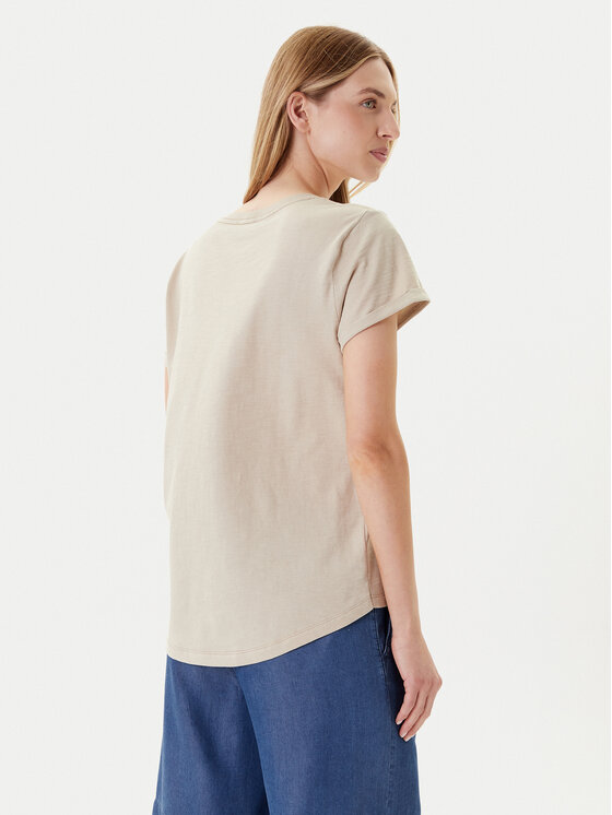 United Colors Of Benetton United Colors Of Benetton Marškinėliai 3BVXD109F Smėlio Regular Fit