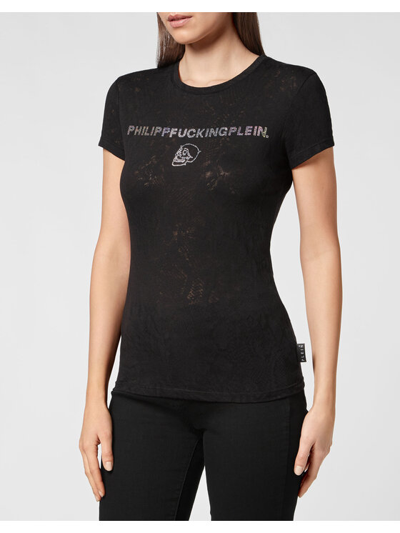 PHILIPP PLEIN PHILIPP PLEIN T-Shirt 1489 Czarny Regular Fit