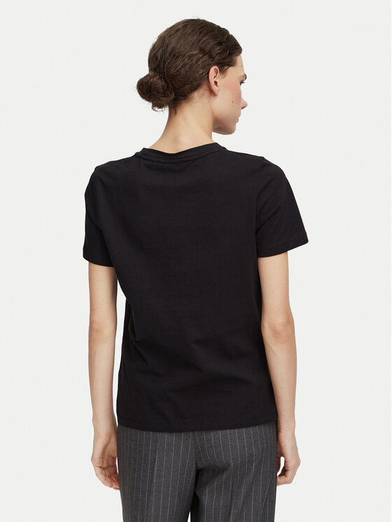 Tommy Hilfiger Tommy Hilfiger T-Shirt Script WW0WW43459 Schwarz Regular Fit