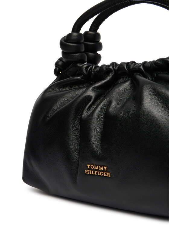 Tommy Hilfiger Tommy Hilfiger Kabelka Th Soft Leather Med Crossover AW0AW18369 Černá