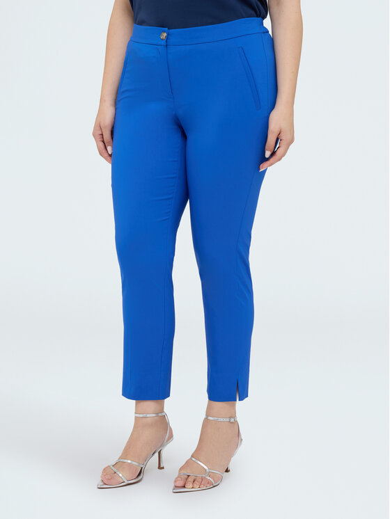 Fiorella Rubino Fiorella Rubino Pantaloni di tessuto P031L102412N024 Turchese Regular Fit