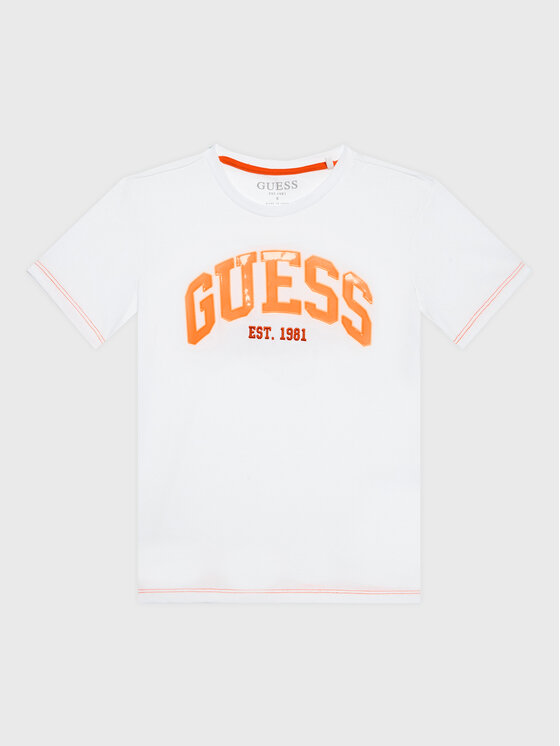 Guess T-krekls N3RI07 K8HM3 Balts Regular Fit