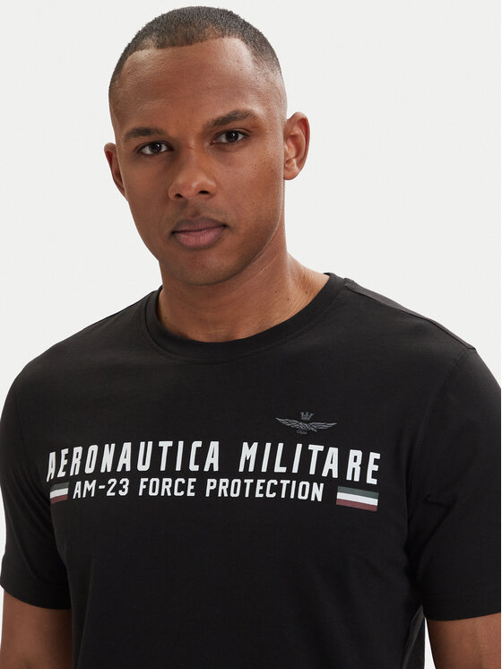 Aeronautica Militare Aeronautica Militare Majica 261TS1942UJ00538 Črna Regular Fit