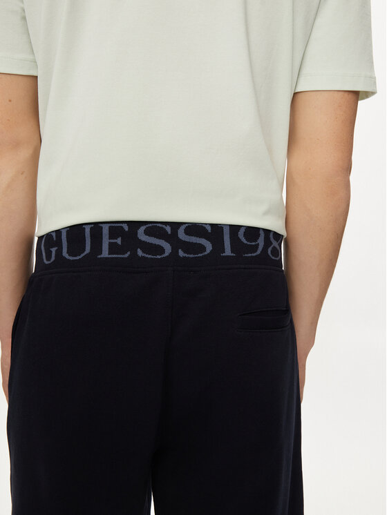 Guess Guess Szorty materiałowe Clovis M4GD10 KBK32 Granatowy Loose Fit