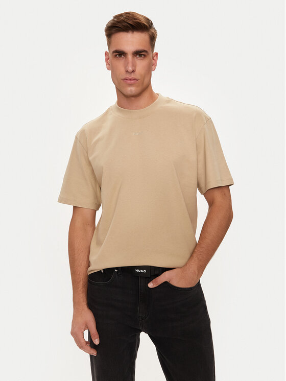 Hugo T-shirt Dapolino 50488330 Bež Relaxed Fit