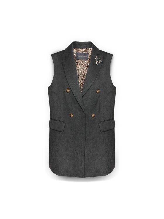 Elena Mirò Elena Mirò Giacca di transizione R150Z000028N023 Grigio Slim Fit