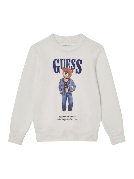 Guess Guess Džemper N6RR01 Z2ZK2 Écru Regular Fit