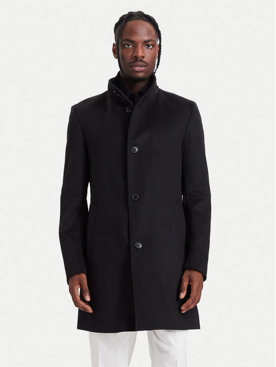 BOSS BOSS Wollmantel H-Hyde-SU-264 50571853 Schwarz Slim Fit