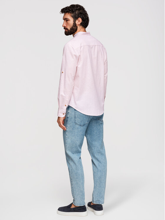 Ombre Ombre Koszula OM-SHCS-0189 Różowy Regular Fit