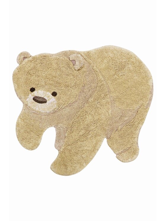Lorena Canals Lorena Canals Dywan dziecięcy Dywan bawełniany Miś Animal Rugs Żółty