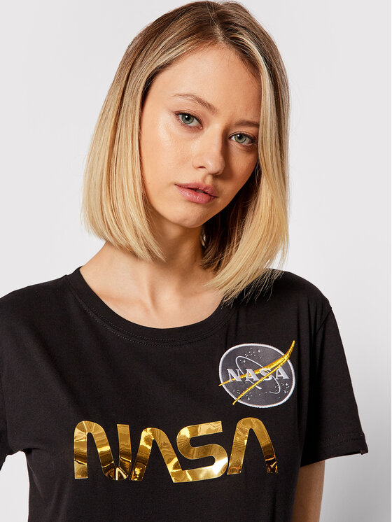 Alpha Industries Alpha Industries T-Shirt NASA Pm 198053 Schwarz Regular Fit