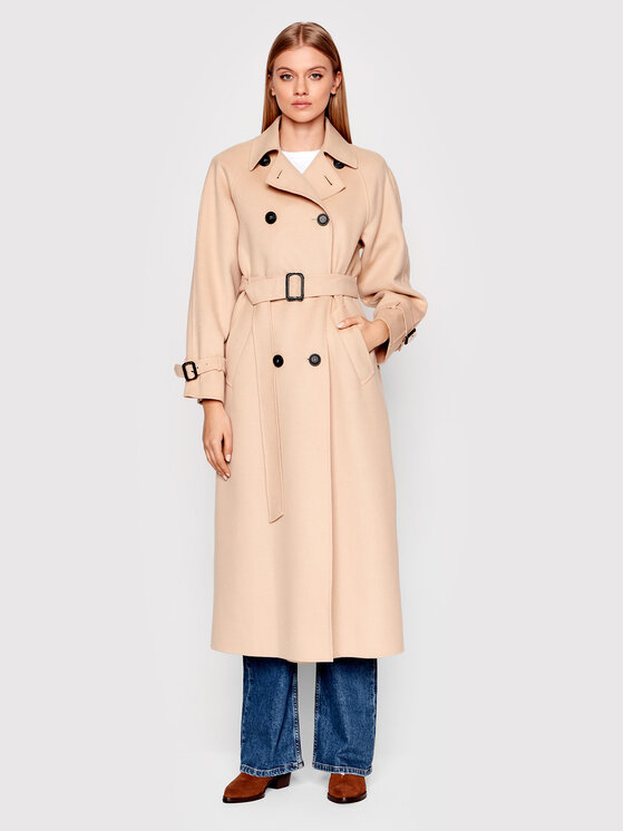 Weekend Max Mara Weekend Max Mara Villane mantel Belgica 50110227 Beež Regular Fit