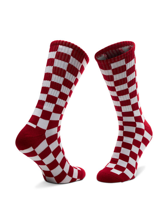 vans crew checkerboard red