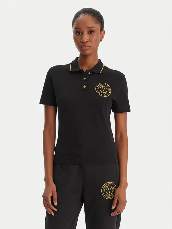 Versace Jeans Couture Tricou polo 80HAGT02 CJ01T Alb Regular Fit