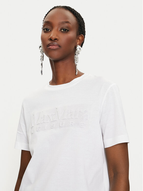 Max Mara Leisure Max Mara Leisure T-Shirt Tahiti 2426946038650 Biały Regular Fit