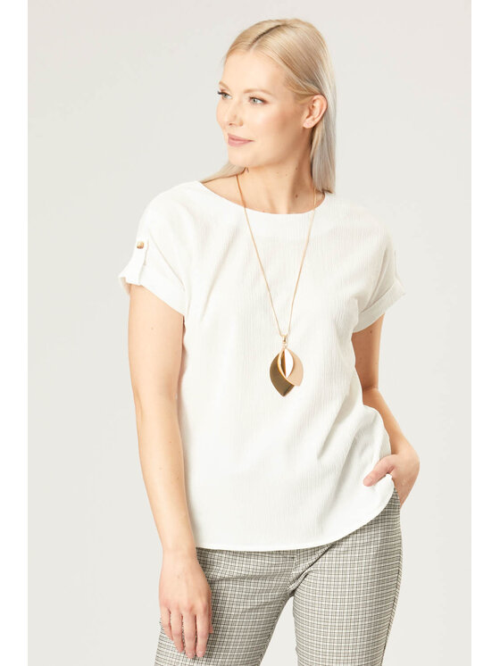 QUIOSQUE QUIOSQUE Halenka 16-TK-203 Écru Regular Fit