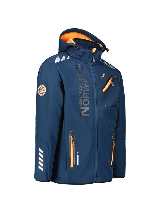 Geographical Norway Geographical Norway Kurtka softshell WY8028H/GN-MARINE / ORANGE Granatowy Regular Fit