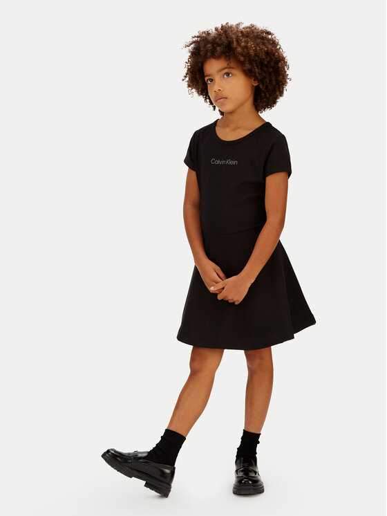 Calvin Klein Calvin Klein Hétköznapi ruha Skater LVCKSJH02G Fekete Regular Fit