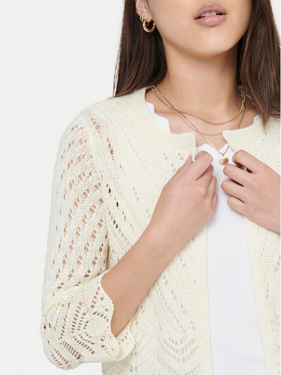 JDY JDY Strickjacke Sun 15184486 Écru Regular Fit