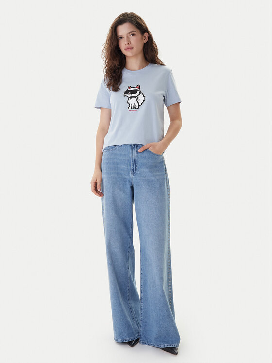 KARL LAGERFELD KARL LAGERFELD T-Shirt A1W17128 Světle modrá Regular Fit