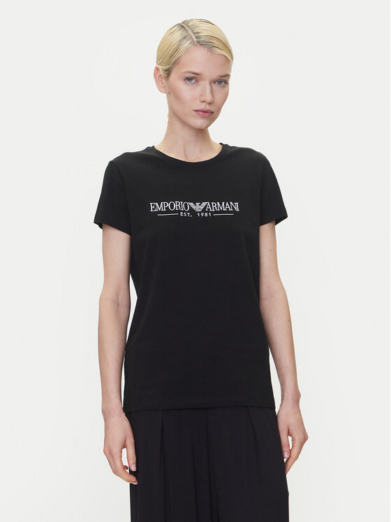 Emporio Armani Underwear Damski T-Shirt, rozmiar XL, Czarny, EW000408 AF10881 UC001