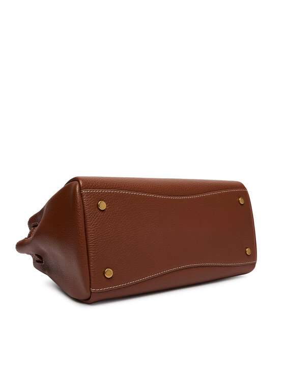 Tommy Hilfiger Tommy Hilfiger Ročna torba American Icon Mini Tote Leather AW0AW17926 Rjava