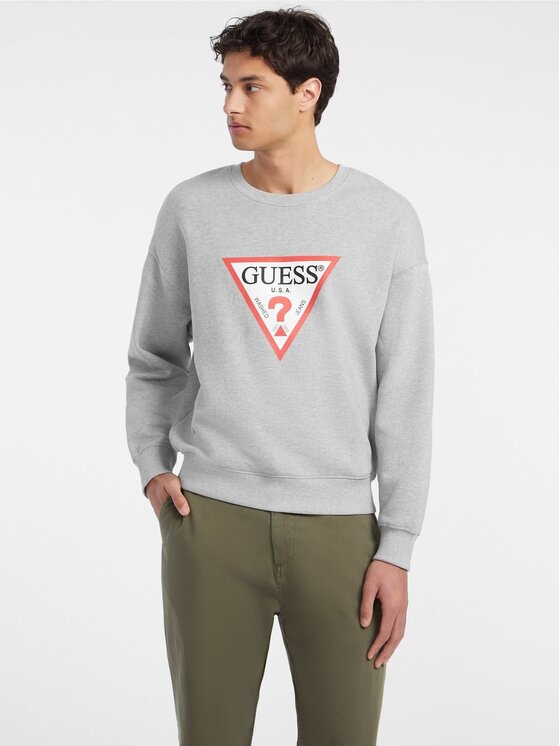 Guess Jeans Guess Jeans Mikina 165579 Šedá Classic Fit