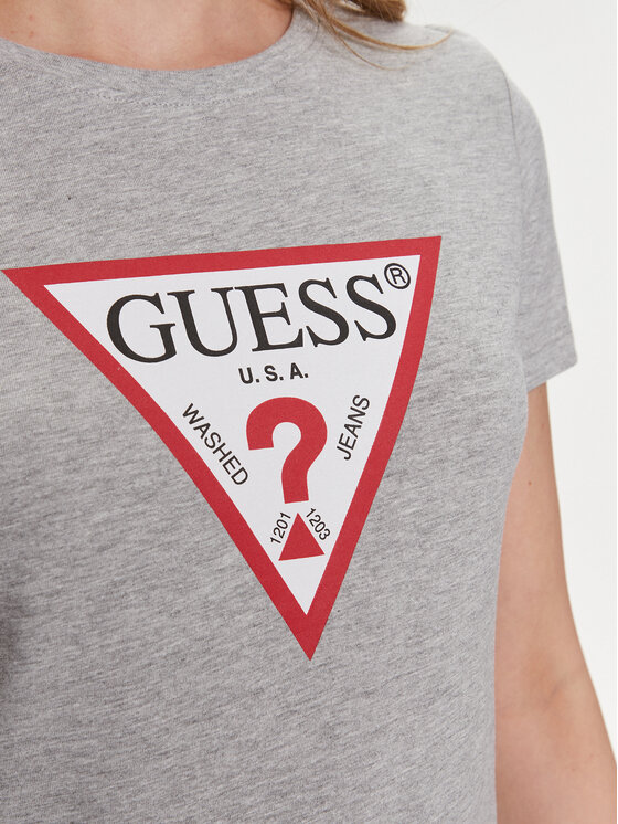 Guess Guess T-shirt W1YI1 BI3Z14 Siva Slim Fit