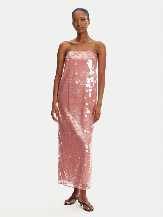 STAUD STAUD Coctailkleid Casey R25R2168LS Rosa Regular Fit