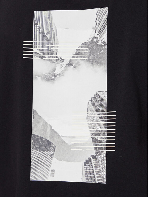 BOSS BOSS T-Shirt Stripe Zone 50548093 Černá Relaxed Fit