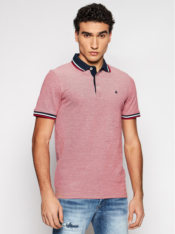 Jack&Jones Polo Paulos 12136668 Sarkans Slim Fit