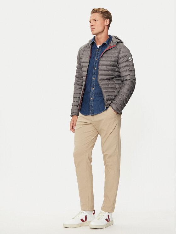 Jott Jott Pehelykabát Nico P000MDOW01 Szürke Slim Fit