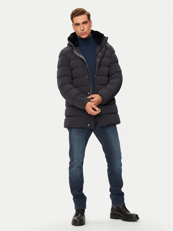 Hetregó Hetregó Пухено яке William 8N435R Сив Regular Fit