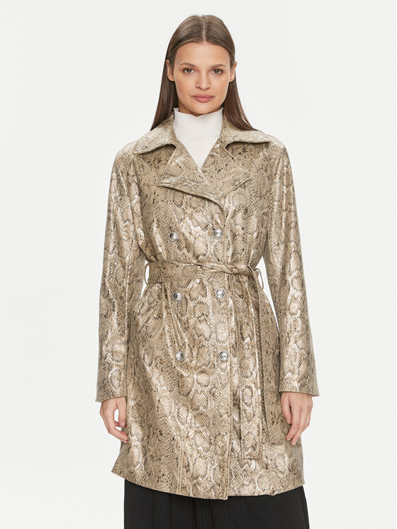 Guess Guess Trenčkot Mila W4RL31 WFZU0 Hnědá Regular Fit