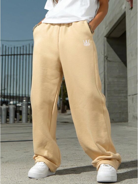 Jigga Wear Jigga Wear Spodnie dresowe 130648 Beżowy Regular Fit