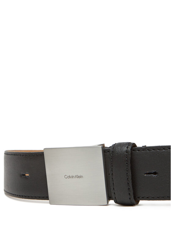Calvin Klein Calvin Klein Moški pas Plaque Buckle 35Mm LV04D7013G Črna