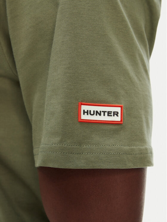 Hunter Hunter Tričko Duart Graphic HARM0033251 Kaki Regular Fit