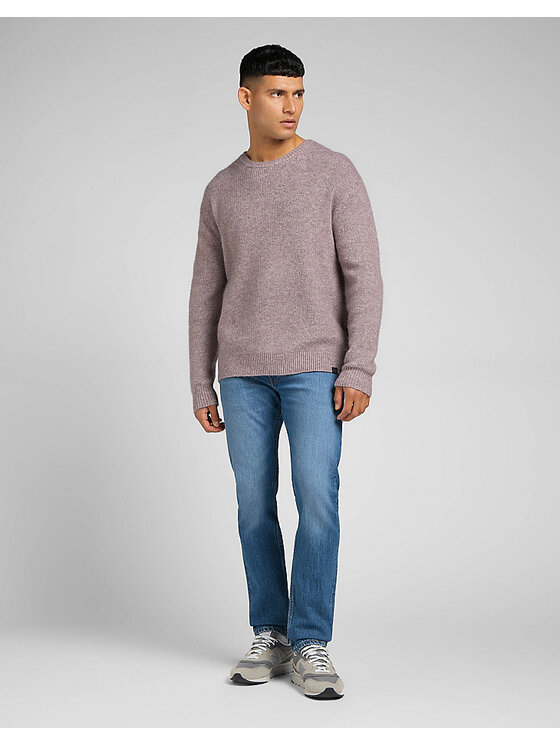 Lee Lee Sweter SEASONAL CREW Różowy Regular Fit