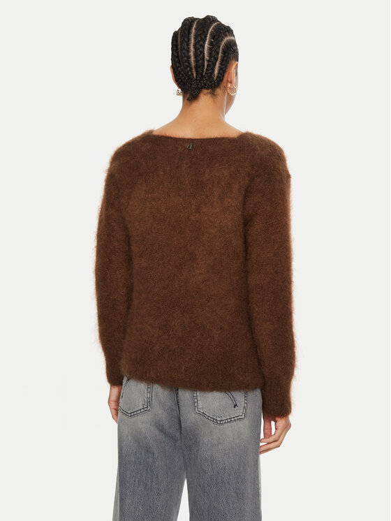 Dixie Dixie Sweter M277K009A Brązowy Regular Fit