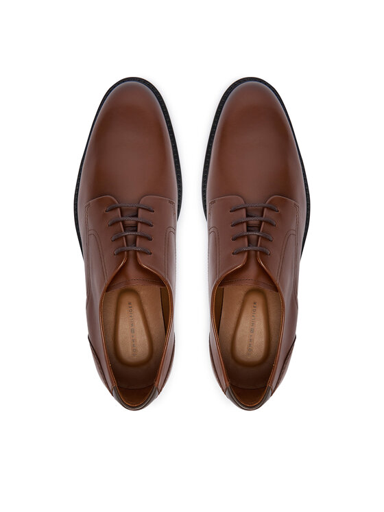 Tommy Hilfiger Tommy Hilfiger Półbuty Corporate Dressy Lth FM0FM06023 Brązowy