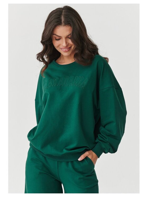 Makadamia Makadamia Dres M890 Zielony Oversize